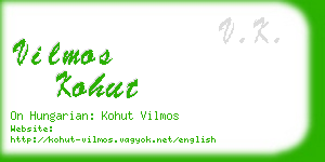 vilmos kohut business card